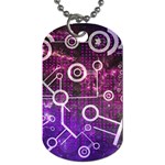 Cosmic Network Geometric Art Dog Tag (One Side)