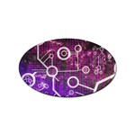 Cosmic Network Geometric Art Sticker Oval (100 pack)