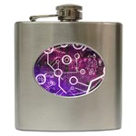 Cosmic Network Geometric Art Hip Flask (6 oz)