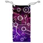 Cosmic Network Geometric Art Jewelry Bag