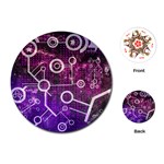 Cosmic Network Geometric Art Playing Cards Single Design (Round)