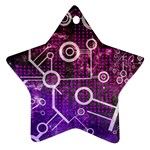 Cosmic Network Geometric Art Star Ornament (Two Sides)