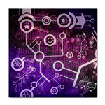 Cosmic Network Geometric Art Face Towel