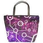 Cosmic Network Geometric Art Bucket Bag