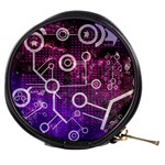 Cosmic Network Geometric Art Mini Makeup Bag