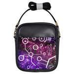 Cosmic Network Geometric Art Girls Sling Bag