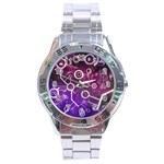 Cosmic Network Geometric Art Stainless Steel Analogue Watch