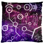 Cosmic Network Geometric Art Standard Premium Plush Fleece Cushion Case (One Side)