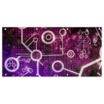 Cosmic Network Geometric Art Banner and Sign 8  x 4 