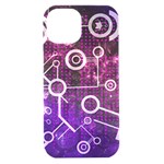 Cosmic Network Geometric Art iPhone 15 Black UV Print PC Hardshell Case