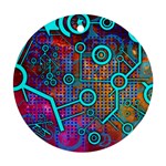 Abstract Tech Galaxy Design Ornament (Round)