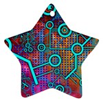 Abstract Tech Galaxy Design Ornament (Star)