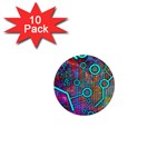 Abstract Tech Galaxy Design 1  Mini Magnet (10 pack) 