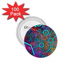 Abstract Tech Galaxy Design 1.75  Buttons (100 pack) 