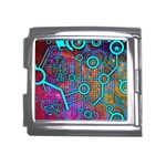 Abstract Tech Galaxy Design Mega Link Italian Charm (18mm)