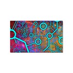 Abstract Tech Galaxy Design Sticker (Rectangular)