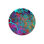 Abstract Tech Galaxy Design Magnet 3  (Round)