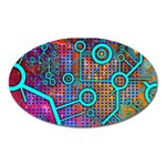 Abstract Tech Galaxy Design Oval Magnet