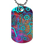 Abstract Tech Galaxy Design Dog Tag (Two Sides)