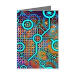 Abstract Tech Galaxy Design Mini Greeting Card