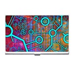 Abstract Tech Galaxy Design Business Card Holder