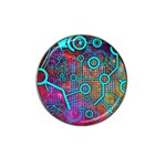 Abstract Tech Galaxy Design Hat Clip Ball Marker (4 pack)