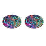 Abstract Tech Galaxy Design Cufflinks (Oval)