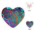 Abstract Tech Galaxy Design Playing Cards Single Design (Heart)