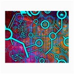 Abstract Tech Galaxy Design Small Glasses Cloth (2 Sides)