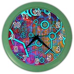 Abstract Tech Galaxy Design Color Wall Clock