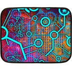 Abstract Tech Galaxy Design Fleece Blanket (Mini)