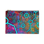 Abstract Tech Galaxy Design Cosmetic Bag (Large)