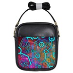 Abstract Tech Galaxy Design Girls Sling Bag