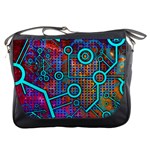 Abstract Tech Galaxy Design Messenger Bag