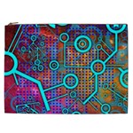 Abstract Tech Galaxy Design Cosmetic Bag (XXL)