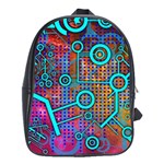 Abstract Tech Galaxy Design School Bag (XL)