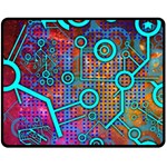 Abstract Tech Galaxy Design Two Sides Fleece Blanket (Medium)