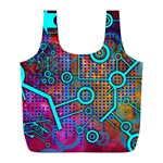 Abstract Tech Galaxy Design Full Print Recycle Bag (L)