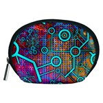 Abstract Tech Galaxy Design Accessory Pouch (Medium)