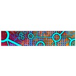 Abstract Tech Galaxy Design Small Premium Plush Fleece Scarf