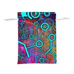 Abstract Tech Galaxy Design Lightweight Drawstring Pouch (S)