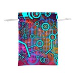 Abstract Tech Galaxy Design Lightweight Drawstring Pouch (L)