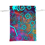 Abstract Tech Galaxy Design Lightweight Drawstring Pouch (XL)