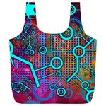 Abstract Tech Galaxy Design Full Print Recycle Bag (XXL)