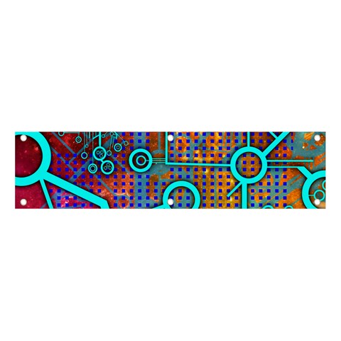 Abstract Tech Galaxy Design Banner and Sign 4  x 1  from ArtsNow.com Front