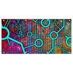 Abstract Tech Galaxy Design Banner and Sign 8  x 4 