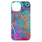 Abstract Tech Galaxy Design iPhone 15 Black UV Print PC Hardshell Case