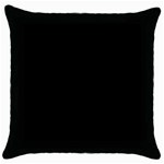 A Black And White Photo Of A Clock Tower Throw Pillow Case (Black)