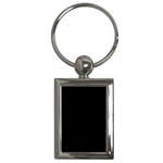 A Black And White Photo Of A Clock Tower Key Chain (Rectangle)