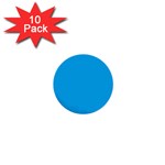 A Blue Sky With A Plane Flying In The Sky 1  Mini Buttons (10 pack) 